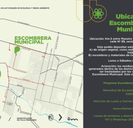 🍃‼️Información importante: recordá que podés acercarte a la Escombrera Municipal para dejar residuos orgánicos, escombros y material de construcción.