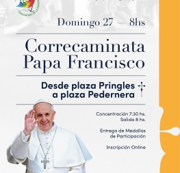 🚶🏻🏃🏻Ya podés inscribirte a la primera correcaminata Papa Francisco