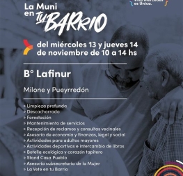 🏘️❤️#LaMuniEnTuBarrio: mañana visitaremos el complejo Lafinur 